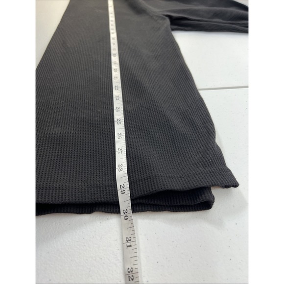 Linea Uomo Black Waffle Knit Thermal V-Neck Size XL - Picture 7 of 10